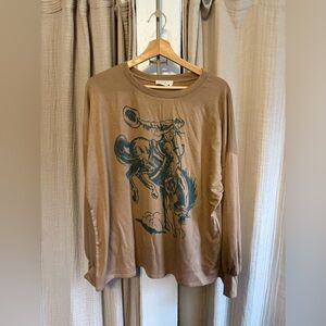 Avery Western Balloon Sleeve Long Sleeve Shirt- XL